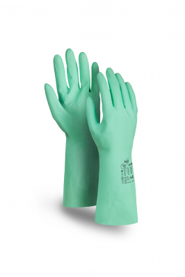 Перчатки рабочие "Контакт" герметичные латексные цвет зеленый